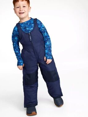 L.L.Bean Kids Cold Buster Snow Bibs Black 6X-7 NWT Waterproof Ski Bib Overalls
